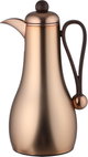 Al Saif Gallery Gheem Thermos Set, 2 Pieces, 1/1 Liter, Glass Inner Container, Wooden Handle - Copper product image 2