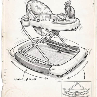 Fun Moment Baby Walker, 2 in 1, Converts to Rocker, Foldable - Multicolor product image 3