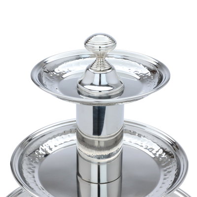Al Saif Gallery steel serving stand, 3 levels - silver product image 3