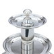 Al Saif Gallery steel serving stand, 3 levels - silver product image 3