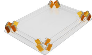 Al Saif Gallery Acrylic Serving Set, 2 Pieces, Rectangular - Clear product image