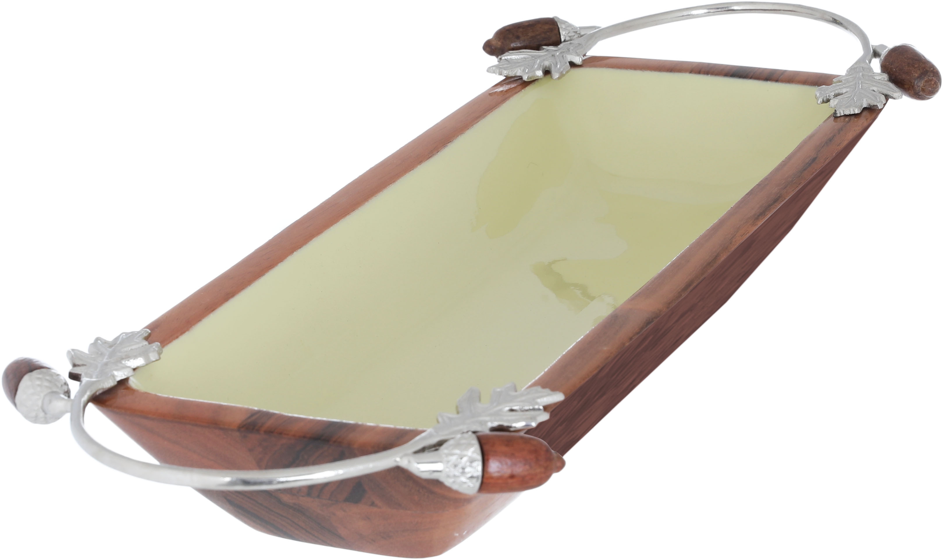 Al Saif Gallery porcelain serving plate, 14 x 35.5 cm, rectangular, deep - wooden product image 2