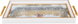 TofariaAl Saif Gallery glass, 30 x 47 cm, rectangle, golden tree pattern, hand - white product image 1