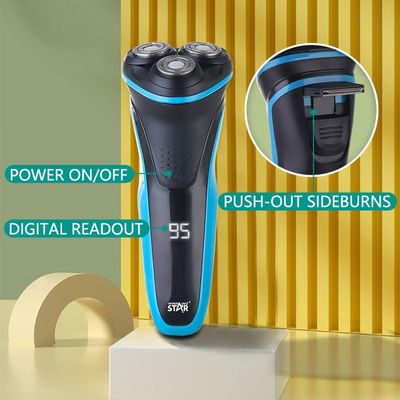 Winning Star ST-5680 Beard Trimmer and Shaver, 8W, 90-Minute Run, Waterproof - Black/Blue product image 7