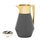 Everest Lydia Thermos, 1 liter, golden handle, thermal glass inner shell, plastic outer shell - dark gray product image 2