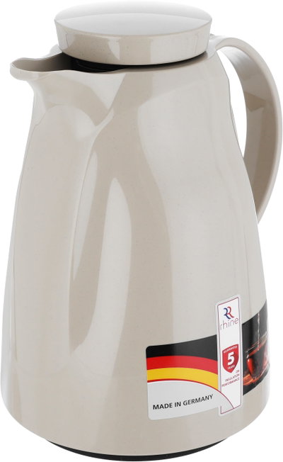 Rhinestone thermos, 1 liter, thermal glass inner container, plastic outer shell - beige product image 4