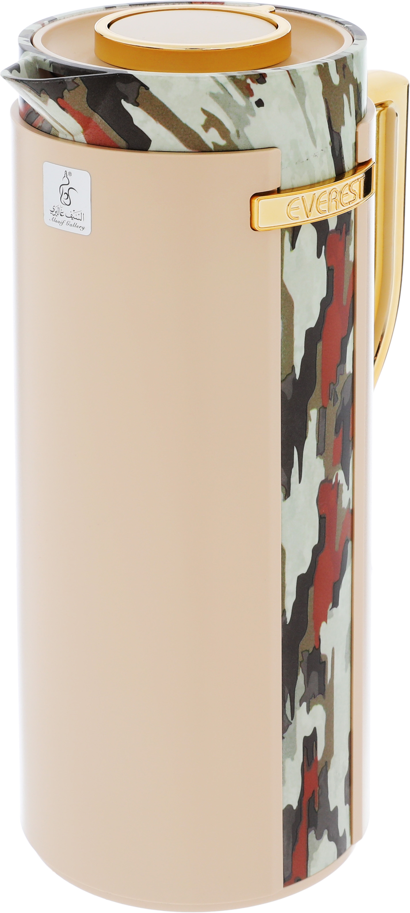 Everest Widad Thermos, 1 liter, thermal glass inner container, plastic outer shell - beige product image 3