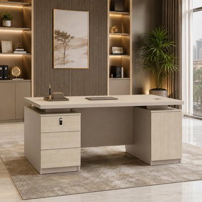 مكتب إداري خشب MDF، 140x70x75 سم - خشبي فاتح product image 3