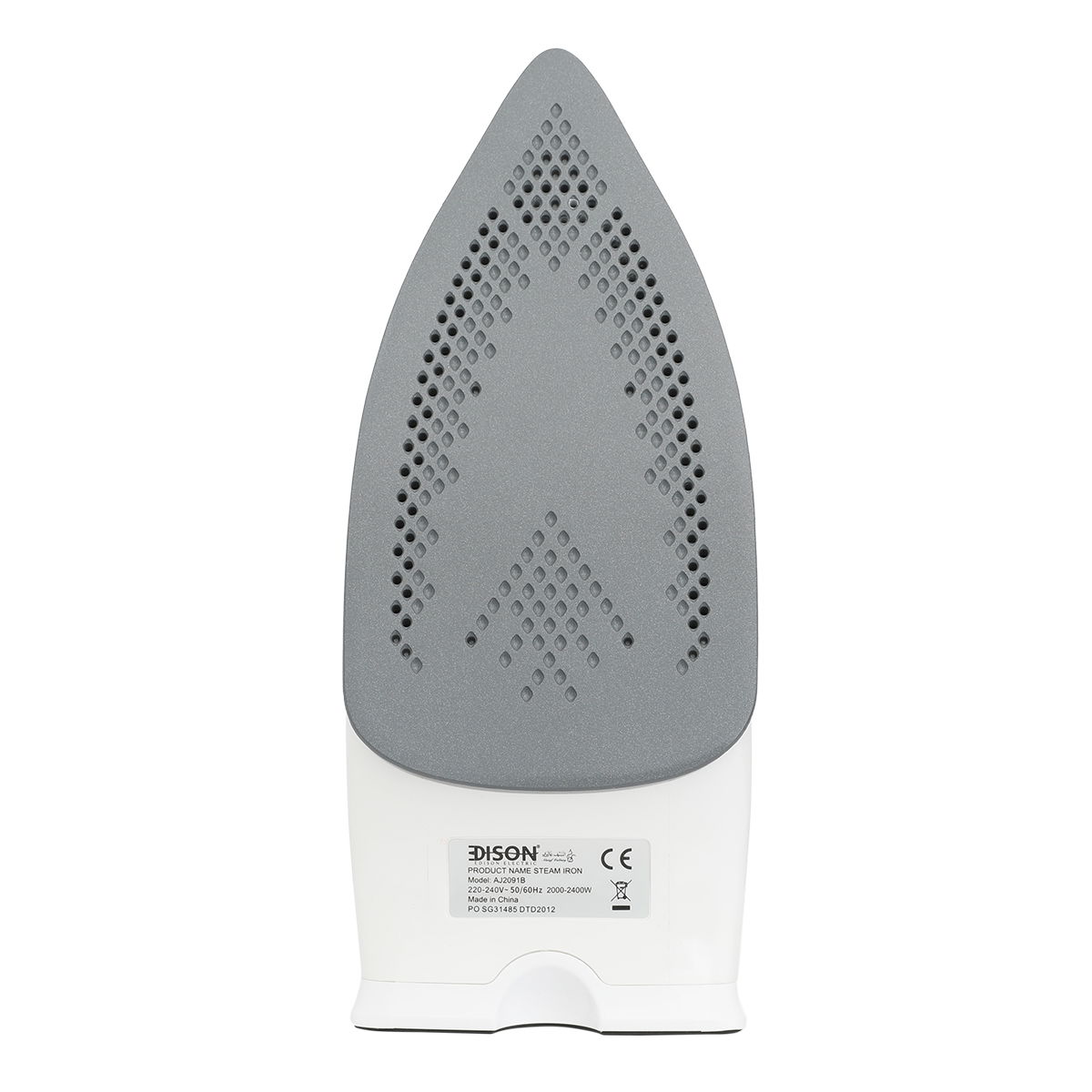 Edison Steam Iron, 400Ml, 2400W, 4 Heat Levels - White Black product image 2