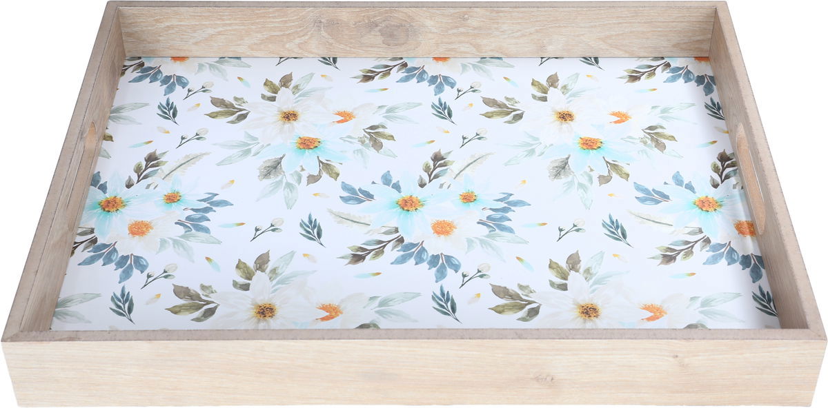 Saif Gallery wooden serving tofir, 42 cm, rectangle - white product image