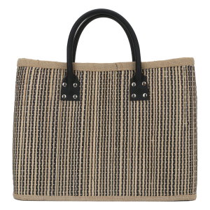 Al Saif Gallery wicker thermos bag, 39 x 31 cm - black beige product image 2