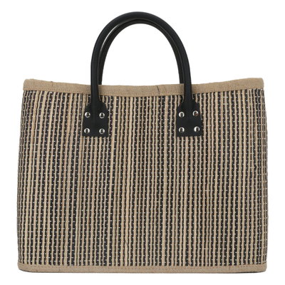 Al Saif Gallery wicker thermos bag, 39 x 31 cm - black beige product image 2