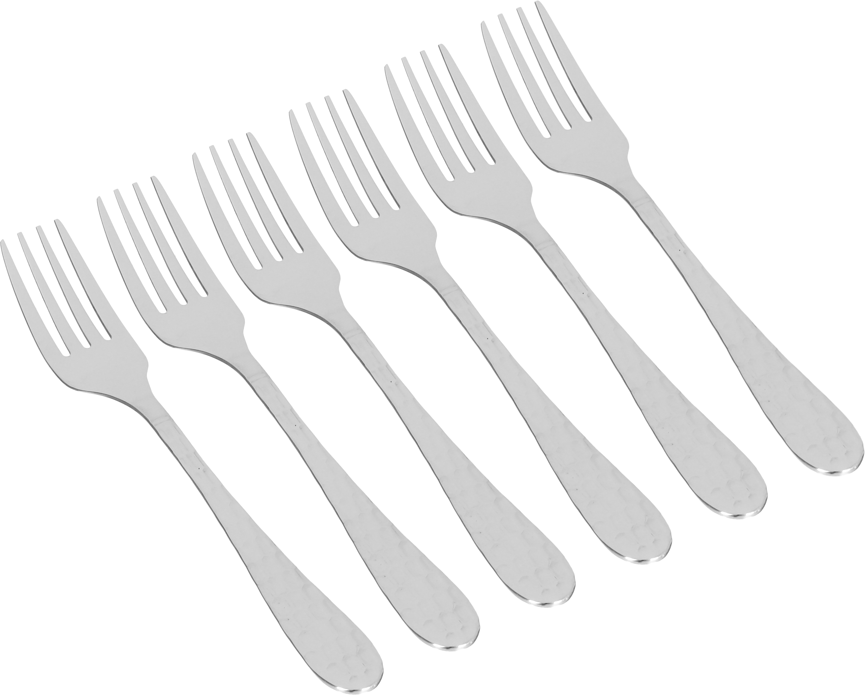 Al Saif Gallery steel sweet fork set, 15x2.2 cm, 6 pieces - silver product image