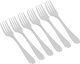 Al Saif Gallery steel sweet fork set, 15x2.2 cm, 6 pieces - silver product image 1