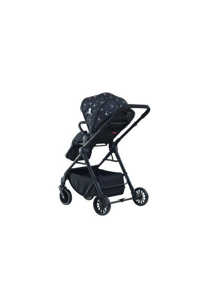 عربة اطفال قابلة للطي فان مومنت، سلة تخزين، مظلة قابلة للتعديل - اسود فضي product image 5