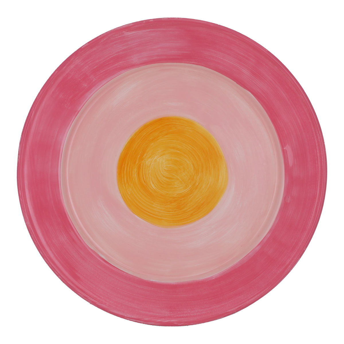 Al Saif Gallery porcelain dessert serving dish, 25.5 x 1.5 cm, round - pink product image