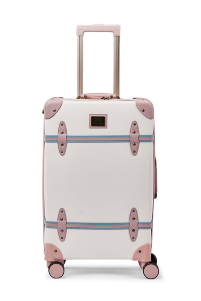 Limra LMA-6085 Artificial Leather Travel Suitcase, 20 Inch, 4 Wheels, 360 Degree Rotating - Beige Pink product image 2