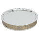 صحن ارز استيل السيف غاليري، 45×8×45 سم - فضي ذهبي product image 1
