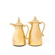 Al Saif Gallery Carmen thermos set, 1/0.7 liter, 2 pieces, thermal glass inner container, plastic outer shell - gold product image 1