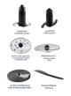 محضر طعام كيون، 1000 واط، 2 لتر، 8×1، KHR/9014 - فضي اسود product image 2