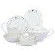 طقم سفرة بورسلان السيف غاليري، 166 قطعة - أبيض product image 1