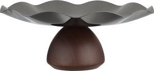 ستاتد تقديم ستانلس ستيل خشب السيف غاليري، قاعدة خشبي، 20x20x10 سم - نحاسي product image 2