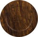 Al Saif Gallery Goozi Round Plastic Serving Tray, 33x33x1.5 cm, Round - Wood Brown product image 2