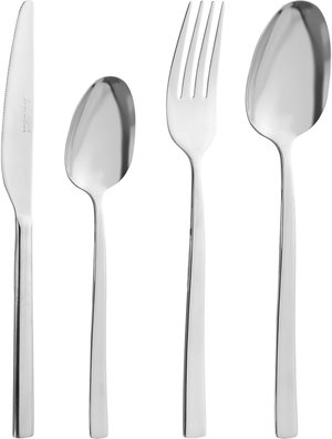 طقم أدوات ملاعق طعام ستانلس استيل السيف غاليري، 24 قطعة - فضي product image