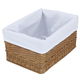 Al Saif Gallery Rectangular Fabric Wicker Serving Basket, 36 X 25 X 17.5 Cm - Beige product image 2