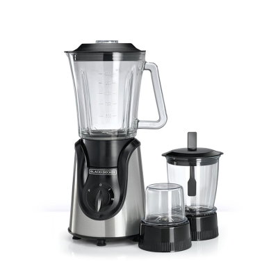 خلاط كهربائي بلاك اند ديكر، 600 واط، 1 لتر، 3 سرعات، BX600G-B5 - اسود فضي product image 3