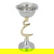 وعاء أستيل السيف غاليري، 22×11×11 سم، دائري بقاعدة حرف ع ذهبي - فضي product image 2