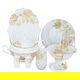 طقم سفرة بورسلان السيف غاليري، 61 قطعة - ابيض ذهبي product image 1