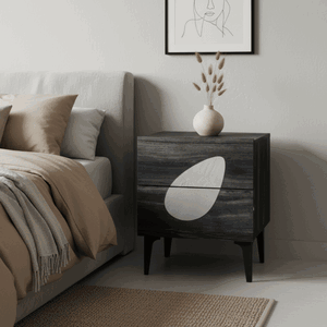 كومدينه خشب ام دي اف، 48×40×40 سم، 2 درج - اسود product image