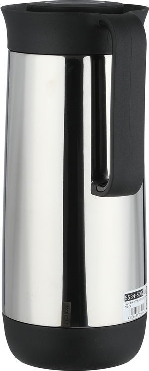 ترمس الماني هليوز، 1 لتر،حافظة داخلية زجاج - أسود فضي product image 2