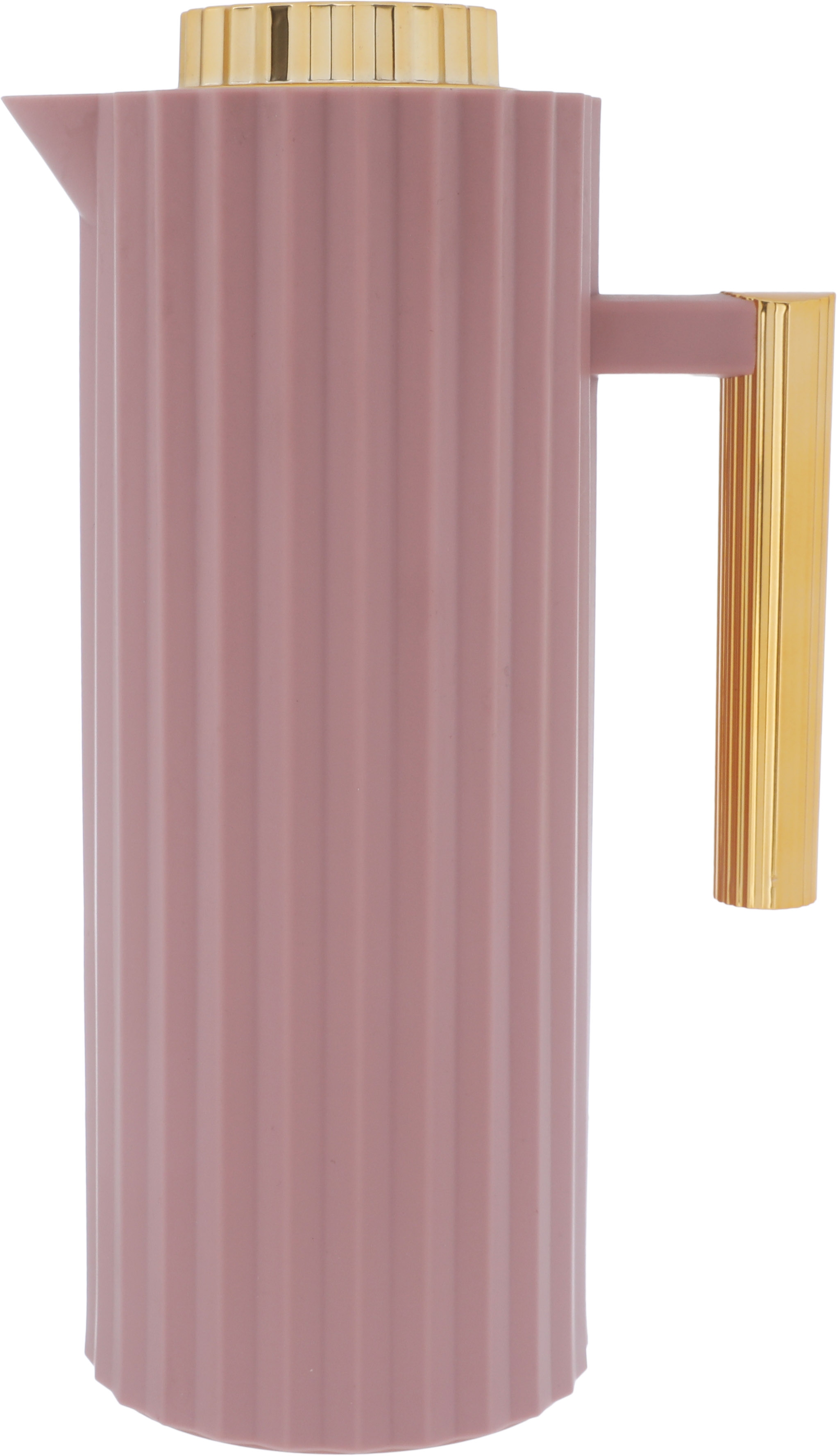 Timeless Rawaa 2 Thermos, 1 liter, golden handle, thermal glass inner shell, plastic outer shell - dark pink product image