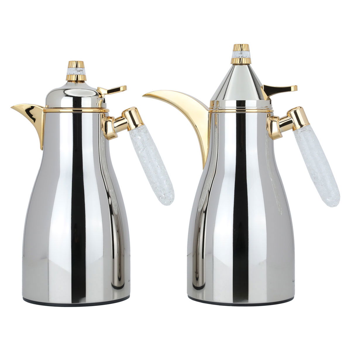 Al Saif Gallery Maimouna Steel thermos Set, 2 Pieces, 1 Liter - Silver product image