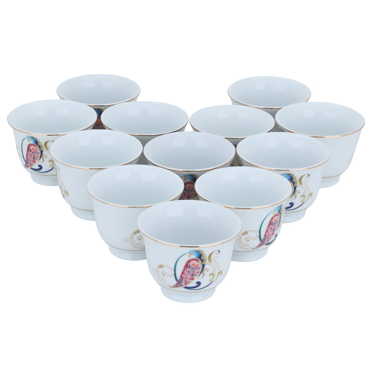 Al Saif Gallery porcelain coffee cup set, 12 pieces - white product image 2