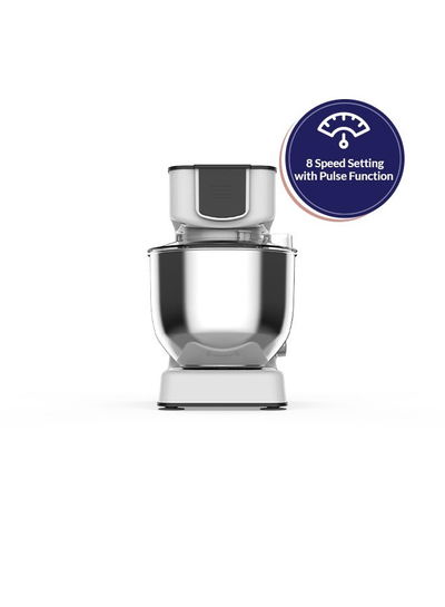 Arrow RO-06SMB 3-in-1 Stand Mixer, Grinder and Blender, 1000 Watts, 5.2 Liters, 8 Speeds - White product image 9