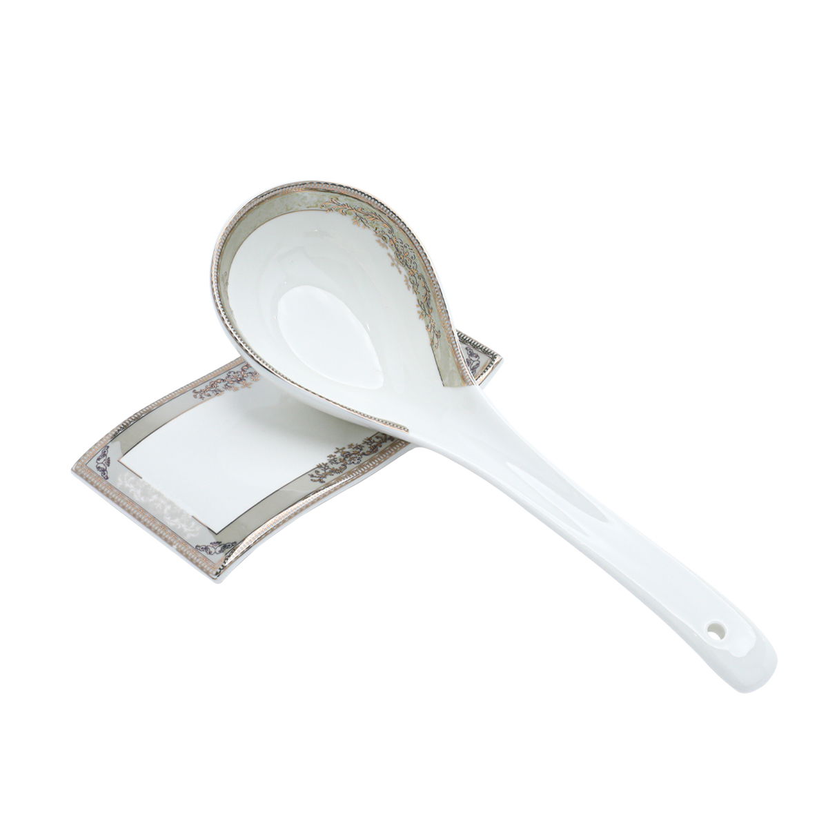 طقم سفرة بورسلان السيف غاليري، مربع، 86 قطعة - أبيض product image 11