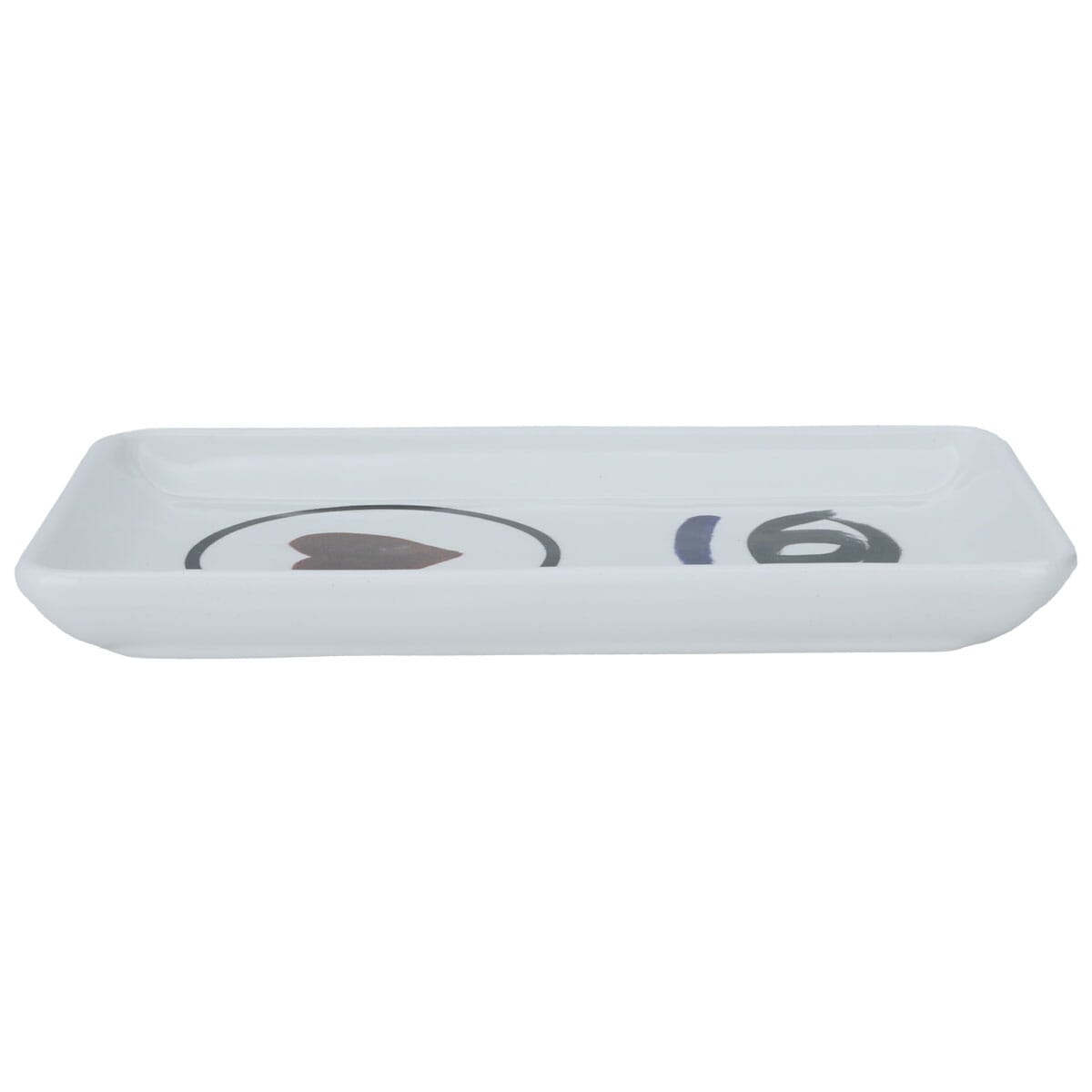 Al Saif Gallery porcelain serving plate, 22 x 12 x 2 cm, rectangular, heart pattern - white product image
