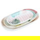 Al Saif Gallery Porcelain Serving Plates Set, 10 x 14.5 x 17 cm, Oval Olive Branch Pattern, 3 Pieces - White product image 1