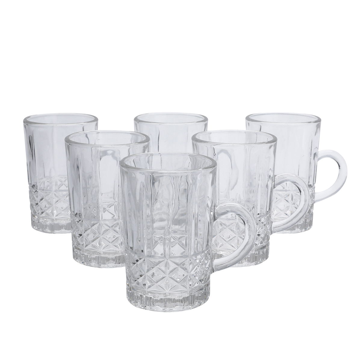 Al Saif Gallery glass tea set, 6 pieces - clear product image 2