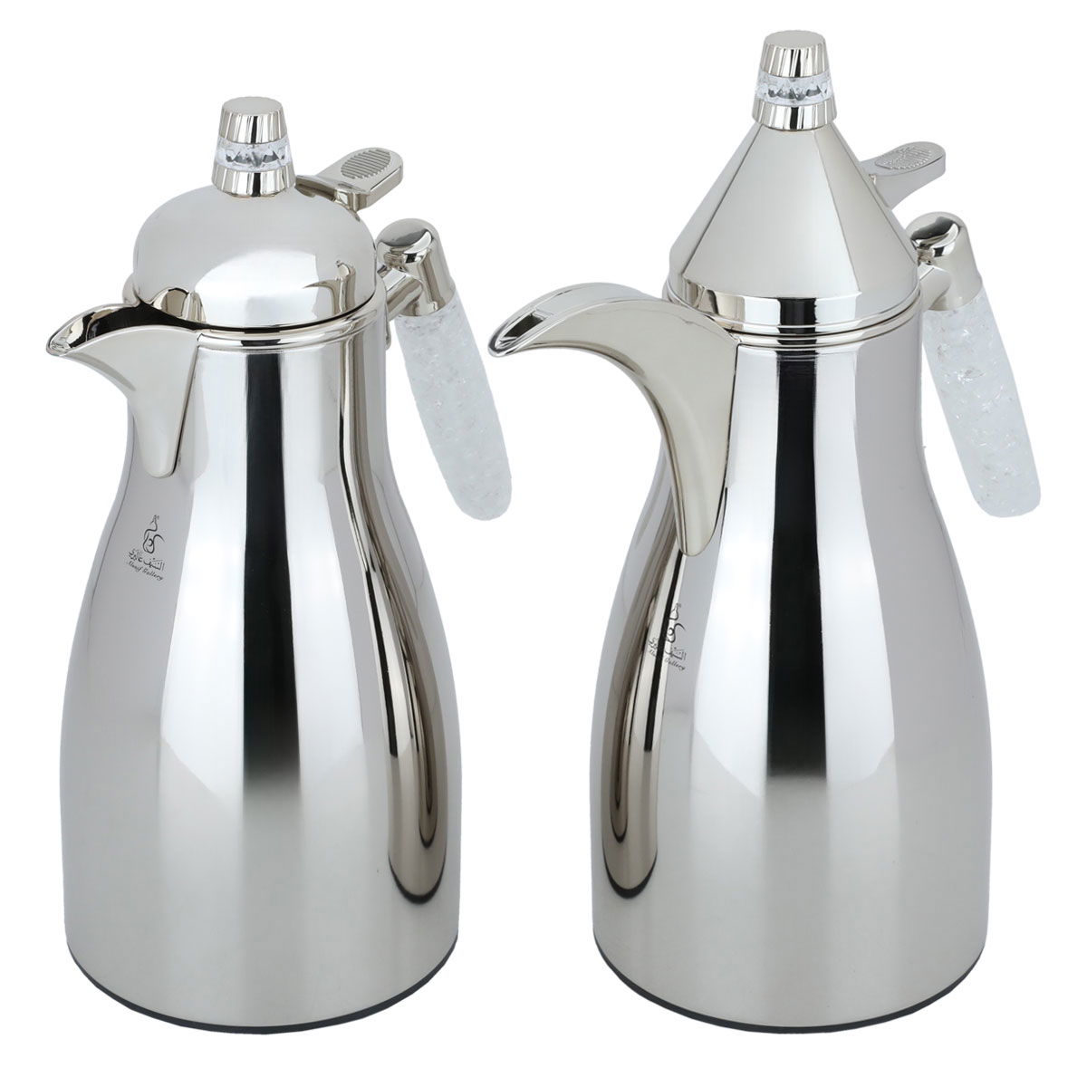 Al Saif Gallery Maimouna Steel thermos Set, 2 Pieces, 1 Liter - Silver product image 2