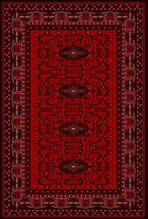 سجاده بشاير شكل مستطيل، 0.90 × 2 سم، صنع آلياً - احمر product image