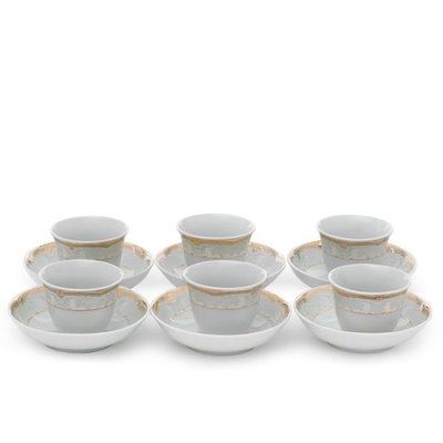 طقم سفرة بورسلان السيف غاليري، 65 قطعة - أبيض product image 2