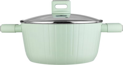 Robust Aluminum Cookware Set, 9 Pieces, Glass Lid - Light Green product image 3