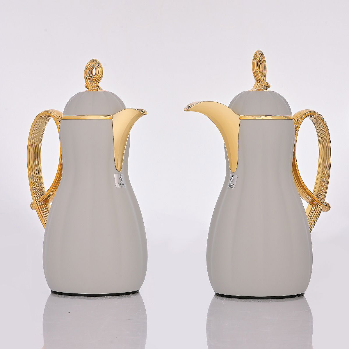 Al Saif Gallery Arwa thermos set, 1/1 liter, thermal glass inner container, plastic outer shell - light gray product image 2