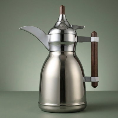 Alsaif Gallery Tamim 3 Thermos Dallah, 0.65 L, Steel Inner Container, Steel Outer Body - Silver product image 1
