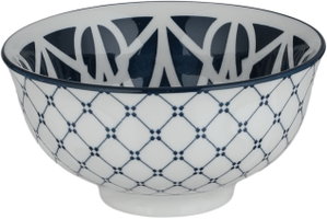 طقم تقديم سفرة بورسلان السيف غاليري، 16 قطعة، نقوش هندسية - أبيض أزرق product image 2