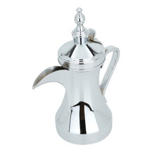 Al Saif Gallery Diwaniya Chrome Dallah, 32 cm - Silver product image 2